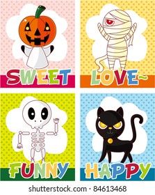 Cartoon Halloween card