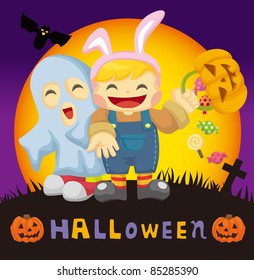 cartoon Halloween card