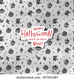 Cartoon Halloween card. Layout for web and print.