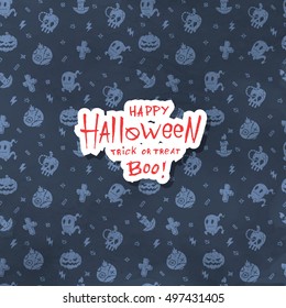 Cartoon Halloween card. Layout for web and print.