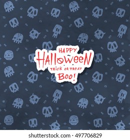 Cartoon Halloween card. Layout for web and print.