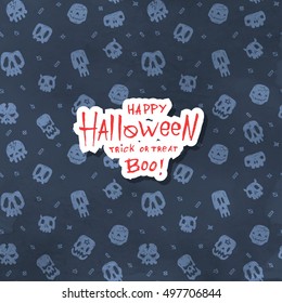 Cartoon Halloween card. Layout for web and print.