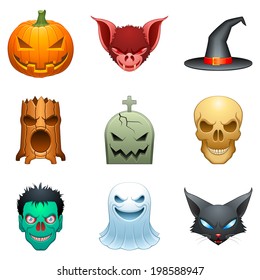 Cartoon halloween characters.