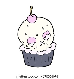 cartoon halloween cup cake
