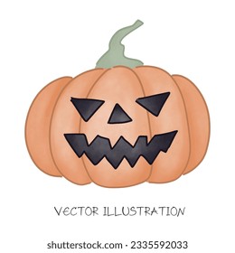 Cartoon Halloween Desserts watercolor illustration