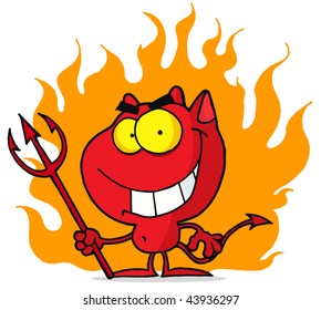 Cartoon halloween devil