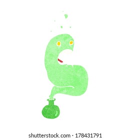 cartoon halloween ghost in bottle
