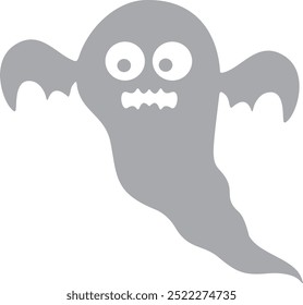 Cartoon Halloween Ghost Silhouette for Halloween