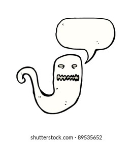 cartoon halloween ghost talking