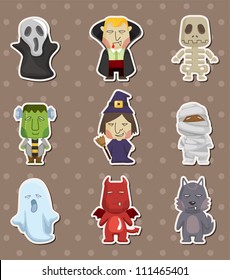 Cartoon Halloween monster  stickers