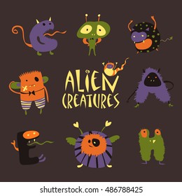 Cartoon halloween monsters