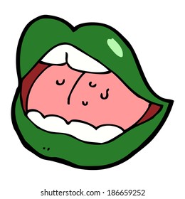 cartoon halloween mouth