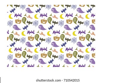 cartoon Halloween pattern background