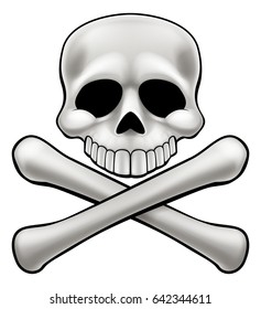 Skull Crossbones Cartoon Pirate Illustration Stock Vector (Royalty Free ...