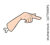 cartoon halloween pointing hand