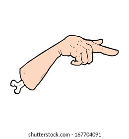 cartoon halloween pointing hand