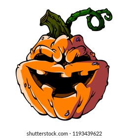 Cartoon Halloween pumpkin