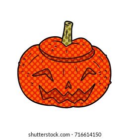 calabaza de halloween con dibujos animados