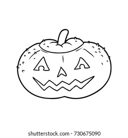 calabaza de halloween con dibujos animados