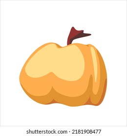 Calabaza de caricatura de Halloween. Vector aislado sobre fondo blanco