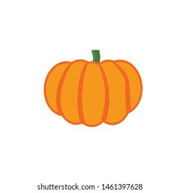 Cartoon halloween pumpkin set. Different shapes and sizes orange gourd isolated on white background.