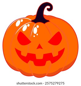 Cartoon Halloween Pumpkin Vector Illustration 