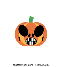 Cartoon Halloween Pumpkins,Vector,Illustration.