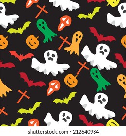 cartoon Halloween seamless pattern 