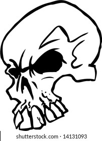 Cartoon Halloween Skull
