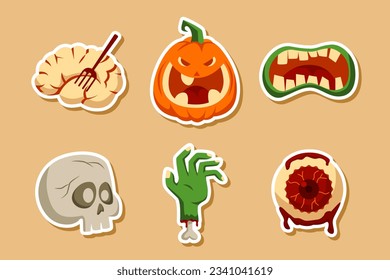 Cartoon Halloween Sticker Set Collection