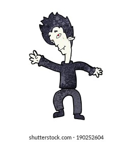 caricatura de halloween vampiro