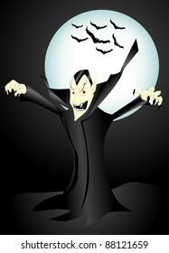 Cartoon halloween vampire
