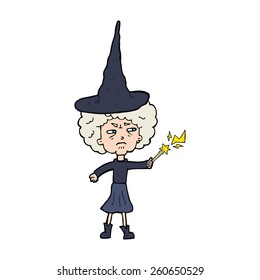 caricatura de bruja de halloween