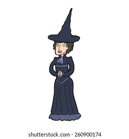 caricatura de bruja de halloween