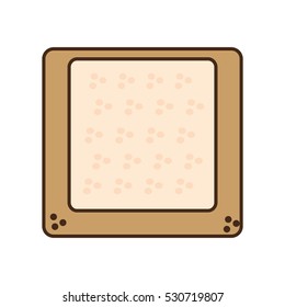 cartoon halved bread breakfast design vector illustration eps 10