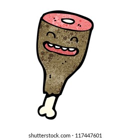 pierna de jamón de dibujos animados