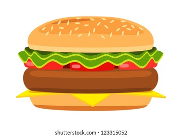 Cartoon hamburger