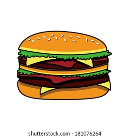 Cartoon hamburger