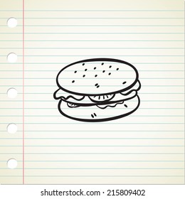 cartoon hamburger