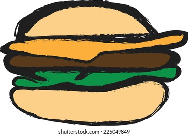 cartoon hamburger