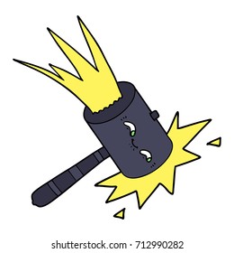 cartoon hammer banging
