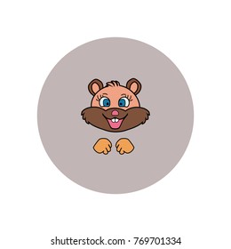 cartoon hamster in a circle