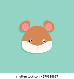 Cartoon hamster face