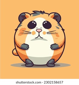 A cartoon hamster vector illustration 