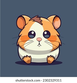 A cartoon hamster vector