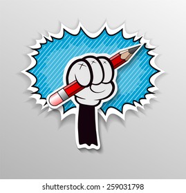 Cartoon hand