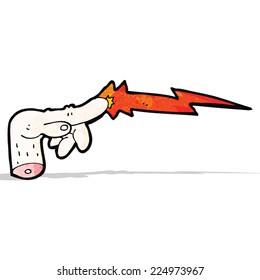 cartoon hand casting magic spell