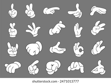 Cartoon Hand Character Element Set