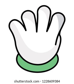 Cartoon hand, counting sign