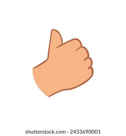 Cartoon hand. Different gesture pointing, attention, fist, thumbs up. Isolated vector illustration on white background